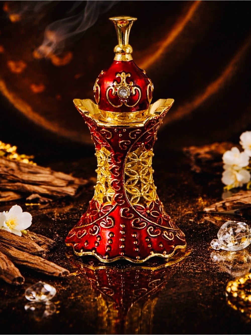 Luxury Arabian Oil Set | مخلوط أبيض | Sultan Red Dress + Bracelet